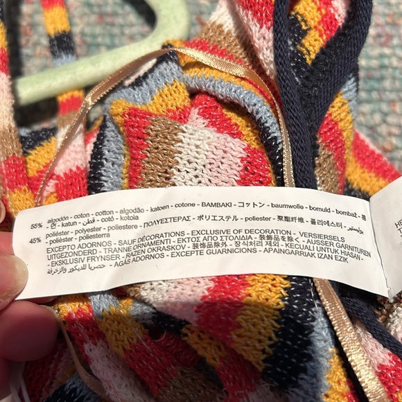 NWT Zara size Large multi coloured striped jumpsuit with side cutouts - Picture 6 of 11